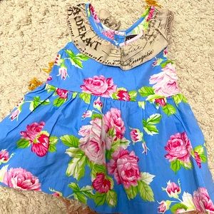 Mustard pie floral dress and bloomers